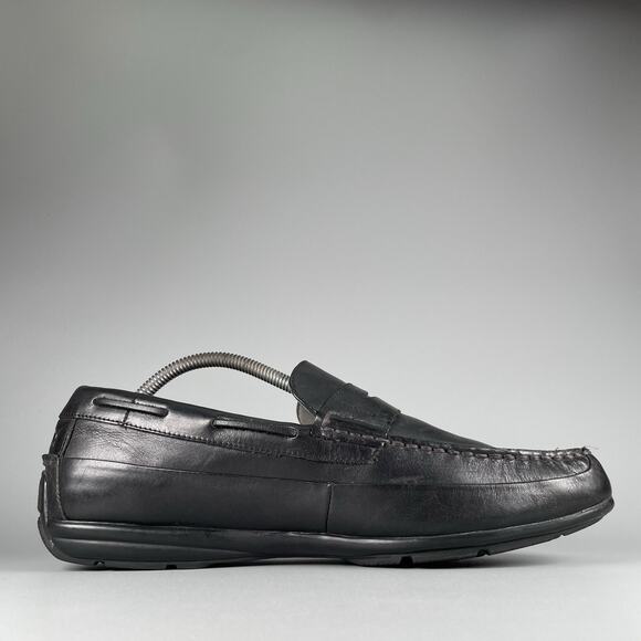 Sperry Gold Cup Mens 11 M Black Leather Slip On Driving Penny Loafers Casual GUC - Picture 5 of 9